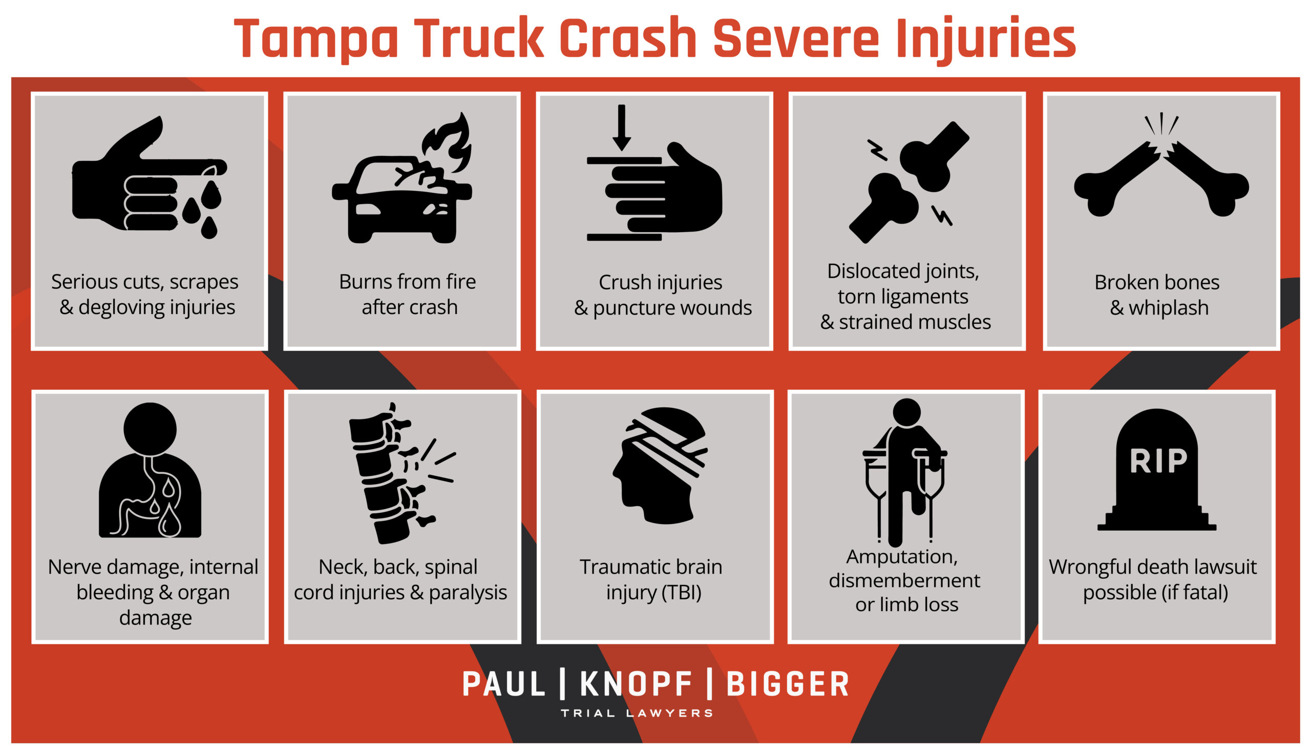 Tampa Truck Accident Severe Injuries