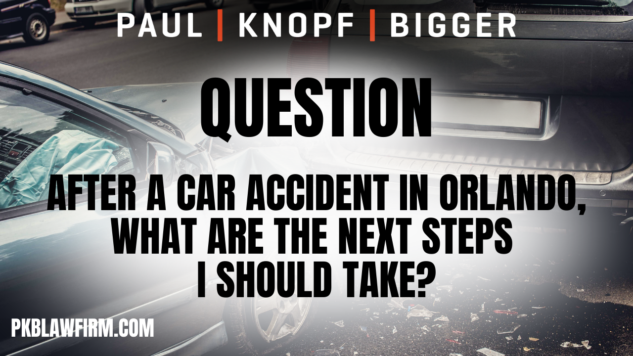 At Paul | Knopf | Bigger, an experienced Orlando car accident attorney will fight for your rights. Whether you're facing medical expenses, lost wages, or emotional trauma, our goal is to help you seek the justice and compensation you deserve.