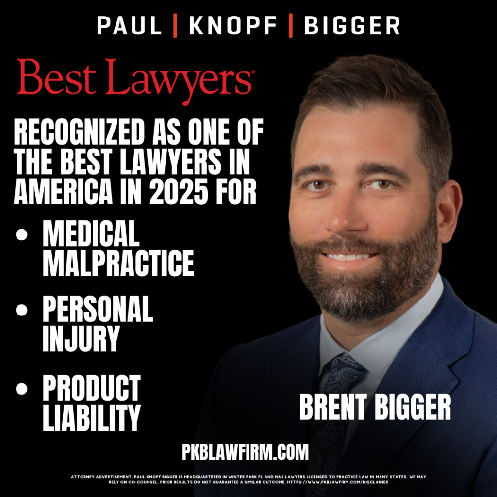 Brent Bigger named as one of America's Best Lawyers for Medical Malpractice, Personal Injury, and Product Liability