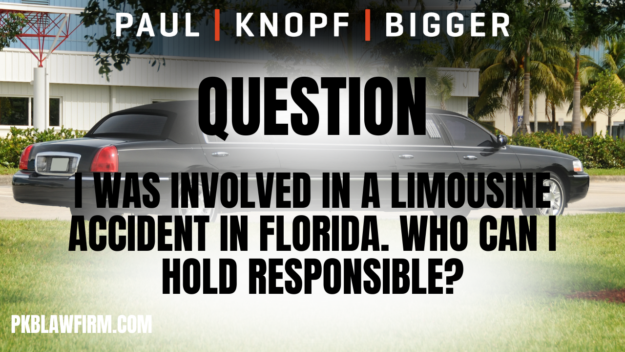 There's nothing like the luxury of stepping into a limousine, ready for a night of celebration or relaxation. Whether it's a wedding, prom, or just a special night out, riding in a limo offers an exclusive, worry-free experience—or at least, that's what most people expect. However, accidents can happen, even when you're not behind the wheel. When you find yourself in a limousine accident in Florida, the consequences can be severe. This is where a Florida limousine accident attorney with Paul | Knopf | Bigger becomes vital, helping you understand your legal options and fight for the compensation you deserve.
