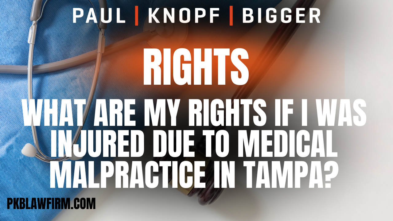 The Tampa medical malpractice attorneys at Paul | Knopf | Bigger are committed to holding negligent healthcare professionals accountable for the harm they cause. Our experienced legal team will guide you through the complexities of medical malpractice law and help you seek justice for any harm caused by medical negligence.