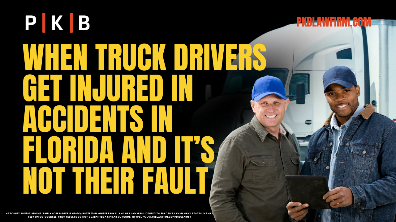 Truck drivers in Florida face unique risks every day, navigating challenging road conditions, long hours, and demanding schedules. When a truck driver is injured in an accident, the aftermath can be overwhelming. Between medical bills, lost wages, and the physical and emotional toll, an injured driver may feel uncertain about how to move forward. In these moments, finding a Florida law firm that represents injured truck drivers becomes essential. Paul | Knopf | Bigger is that law firm because truck drivers deserve legal representation too when they are injured due to the negligence of others.