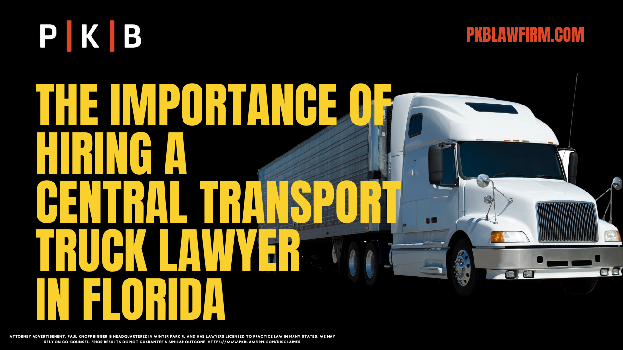 Being involved in an accident with a Florida Central Transport International (FCTI) truck can be life-altering, leaving victims with devastating injuries, financial hardship, and emotional distress. FCTI and its insurance team are highly skilled in protecting their interests, making it crucial to have an experienced Florida Central Transport International truck accident lawyer on your side to safeguard your rights. At Paul | Knopf | Bigger, our legal team specializes in representing victims of commercial truck accidents. We are committed to fighting for maximum compensation for those suffering from severe injuries, long-term disabilities, or the tragic loss of a loved one due to wrongful death. Reach out to us for a free consultation or call (800) 434-4327 for immediate legal assistance.