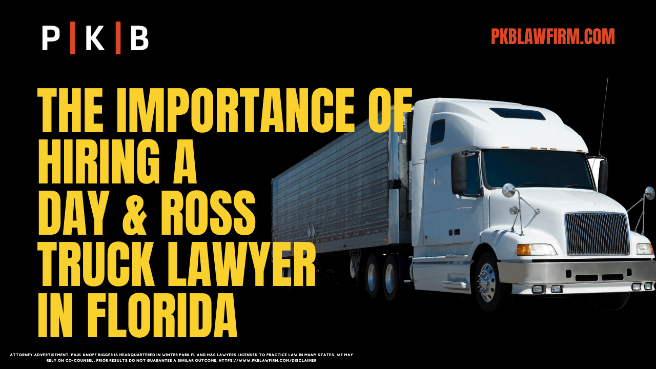 Accidents involving Day & Ross trucks in Florida can have life-altering consequences for victims, impacting their physical, emotional, and financial well-being. Day & Ross, like many large trucking companies, moves swiftly to protect their interests, making it critical for accident victims to hire an experienced Florida Day & Ross truck accident lawyer. At Paul | Knopf | Bigger, our legal team specializes in helping those injured in commercial truck accidents, ensuring they receive the maximum compensation for their injuries, long-term disabilities, or the loss of a loved one due to wrongful death. Contact us today for a free consultation or call (800) 434-4327 for immediate assistance.