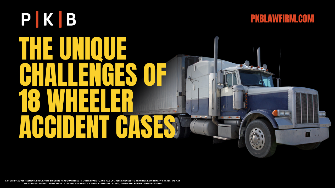 Truck accidents are among the most catastrophic motor vehicle collisions, often leaving victims with life-altering injuries. These incidents can be particularly complex, especially when trucking companies and insurers work aggressively to deny responsibility. If you’ve been injured in an 18-wheeler accident in Florida, securing the services of an experienced Florida 18-wheeler accident lawyer from Paul | Knopf | Bigger is essential to protect your rights and claim the compensation you deserve.