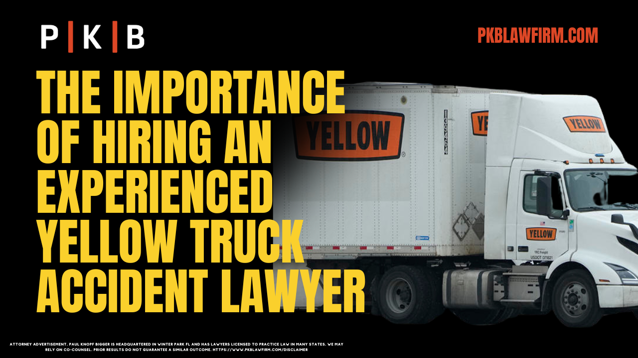 Experiencing a collision with a Yellow truck in Florida can be a life-changing event, leaving victims with severe legal and financial burdens. Yellow Corporation, along with its insurers, often acts quickly to protect their interests. This makes it crucial for victims to seek the guidance of an experienced Florida Yellow truck accident lawyer. At Paul | Knopf | Bigger, our legal team specializes in commercial truck accident cases, working passionately to secure maximum compensation for victims who suffer serious injuries, long-term disabilities, or even the tragic loss of a loved one.