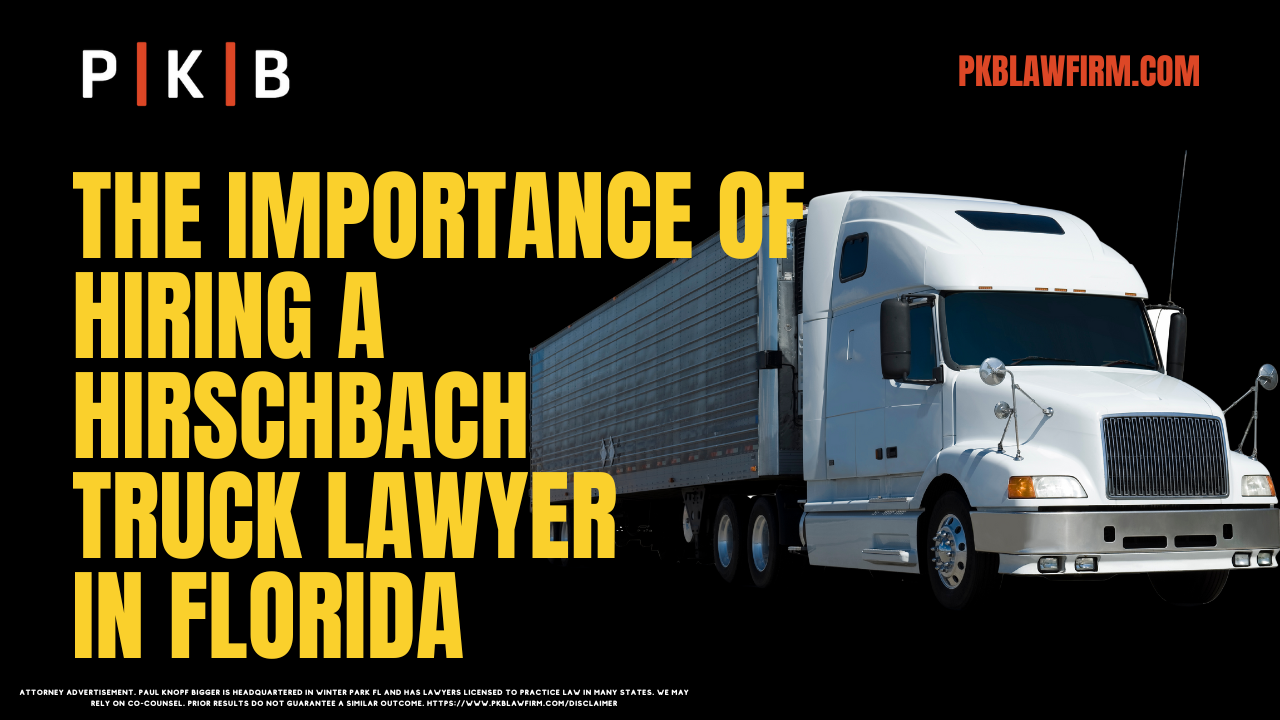 In Florida, accidents involving Hirschbach Motor Lines trucks can lead to life-altering consequences. These accidents may result in severe injuries, permanent disabilities, or even fatalities. When you face such devastation, it’s crucial to hire an experienced Florida Hirschbach Motor Lines truck accident lawyer to protect your rights and help you secure the compensation you deserve. At Paul | Knopf | Bigger, our dedicated team of legal professionals specializes in truck accident claims, and we are committed to obtaining maximum compensation for those who have suffered due to these catastrophic accidents. Contact us today for a free consultation or call us at (800) 434-4327.