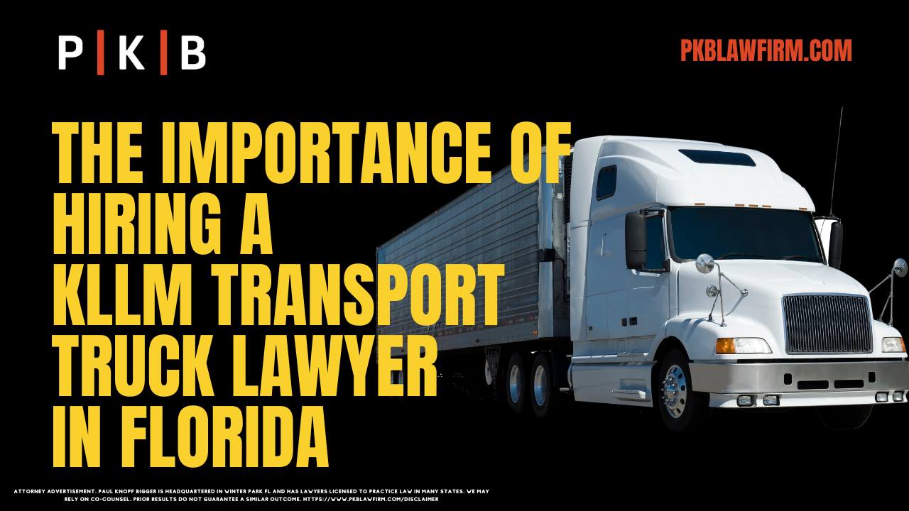 Being involved in an accident with a KLLM Transport Services truck in Florida can have life-altering consequences, affecting both physical and emotional well-being. KLLM Transport Services, like many large trucking companies, has a robust insurance and legal team that acts quickly to protect its interests. For victims of truck accidents, partnering with an experienced Florida KLLM Transport Services truck accident lawyer is essential to ensuring your rights are protected. At Paul | Knopf | Bigger, we specialize in representing victims of commercial truck accidents, and we are committed to helping you secure the compensation you deserve. If you or a loved one has been involved in a truck accident, contact us for a free consultation or call (800) 434-4327 for immediate assistance.