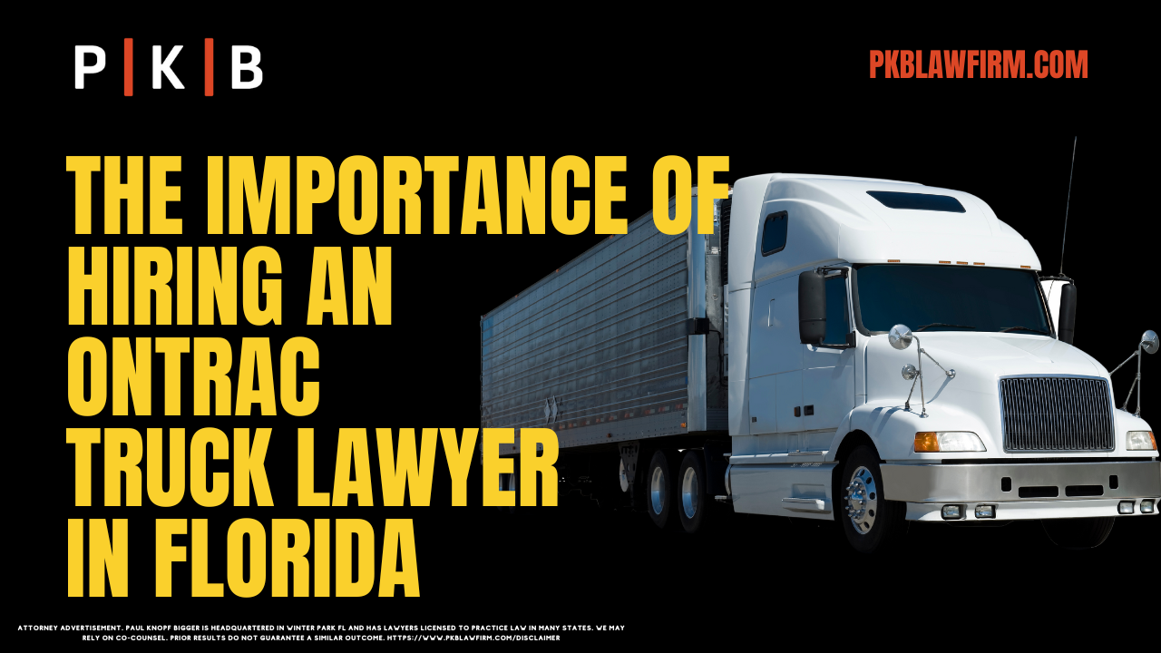 Being involved in a truck accident with an OnTrac Inc. vehicle in Florida can lead to life-altering consequences. These accidents can affect not only your physical health but also your emotional and financial well-being. OnTrac Inc. and its insurance team move swiftly to protect their interests, making it essential for victims to seek an experienced Florida OnTrac Inc. truck accident lawyer. At Paul | Knopf | Bigger, our legal team specializes in helping victims of commercial truck accidents. We are dedicated to securing maximum compensation for individuals dealing with severe injuries, long-term disabilities, or the loss of a loved one due to wrongful death. Contact us today for a free consultation or call (800) 434-4327 for immediate assistance.