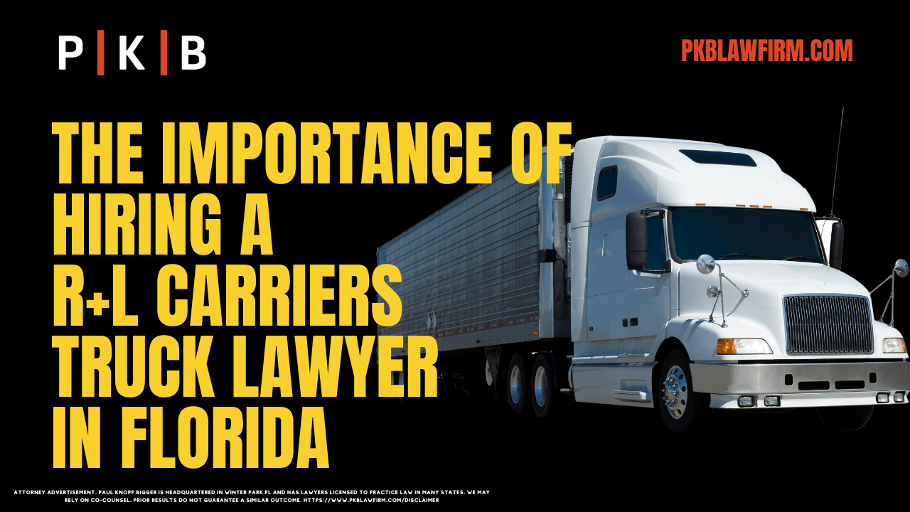 Being involved in an accident with an R+L Carriers truck in Florida can have life-altering consequences. The aftermath of such incidents can lead to severe injuries, long-term disabilities, or even the tragic loss of a loved one. In these critical situations, it's vital to have an experienced Florida R+L Carriers truck accident lawyer on your side to safeguard your rights. At Paul | Knopf | Bigger, we specialize in representing victims of commercial truck accidents. Our goal is to help you secure the maximum compensation you deserve. Contact us today for a free consultation or call (800) 434-4327 for immediate assistance.