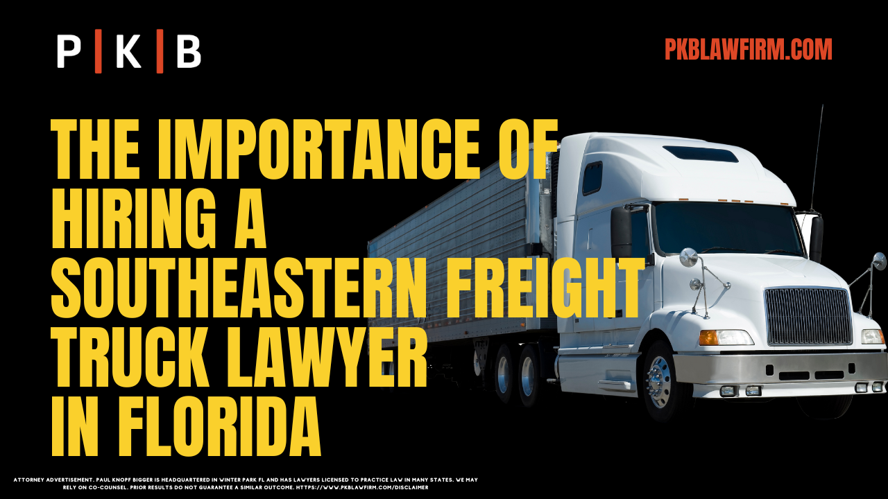 Being involved in an accident with a Southeastern Freight Lines truck in Florida can have life-altering consequences. Victims often face severe injuries, financial strain, and emotional distress. Southeastern Freight Lines and its insurance teams move quickly to protect their interests, making it essential to hire a skilled Florida Southeastern Freight Lines truck accident lawyer to safeguard your rights. At Paul | Knopf | Bigger, our legal team specializes in representing victims of commercial truck accidents, with a commitment to securing maximum compensation for those dealing with serious injuries, long-term disabilities, or the loss of a loved one due to wrongful death. Contact us today for a free consultation or call (800) 434-4327 for immediate assistance.