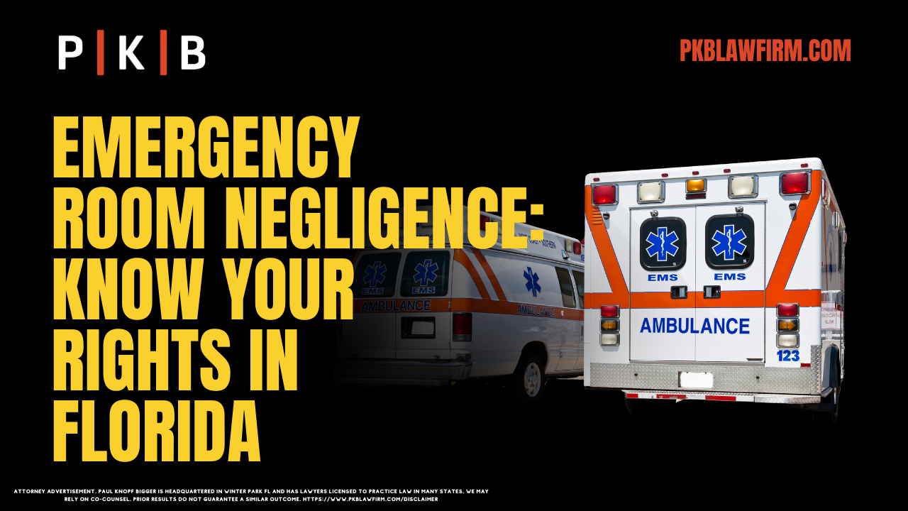 When you visit an emergency room, you expect to receive prompt and professional medical care. However, not all visits go as planned, and sometimes negligence occurs, leaving patients with lasting harm. Understanding your rights and knowing when to consult an experienced emergency room negligence attorney can make a significant difference in your pursuit of justice. At Paul | Knopf | Bigger, we specialize in helping victims of emergency room malpractice navigate complex legal processes.  Call us now at (800) 434-4327.