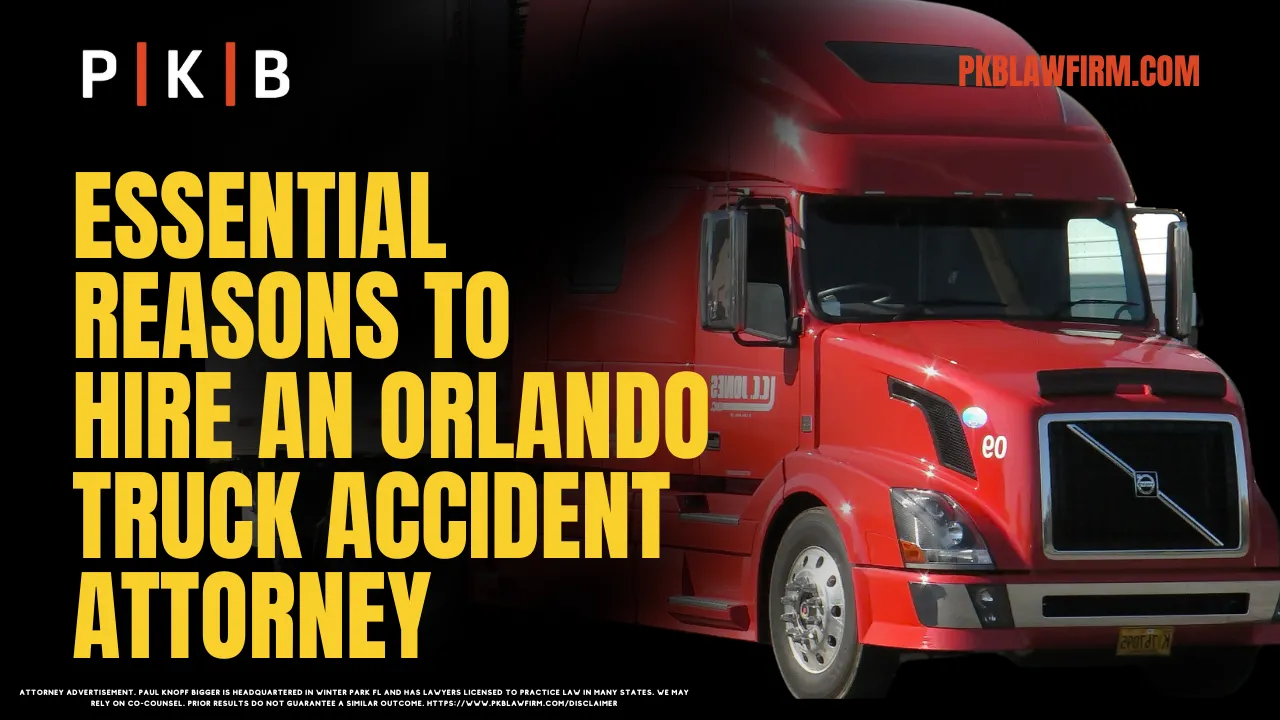 When involved in a truck accident in Orlando, the aftermath can be life-altering. Victims often face physical, emotional, and financial challenges. At Paul | Knopf | Bigger, we are committed to helping you seek justice and secure the compensation you deserve. Hiring an experienced Orlando truck accident attorney is crucial to navigating the complexities of your case and ensuring a favorable outcome.