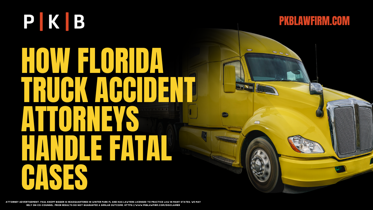 Fatal truck accidents in Florida are devastating events that leave families grappling with immense grief, loss, and financial uncertainty. At Paul | Knopf | Bigger, we understand the complexities surrounding these tragic incidents and are committed to helping victims’ families seek justice and secure compensation. With years of experience in handling catastrophic truck accident cases, our attorneys bring a unique combination of legal expertise and compassion to every case.