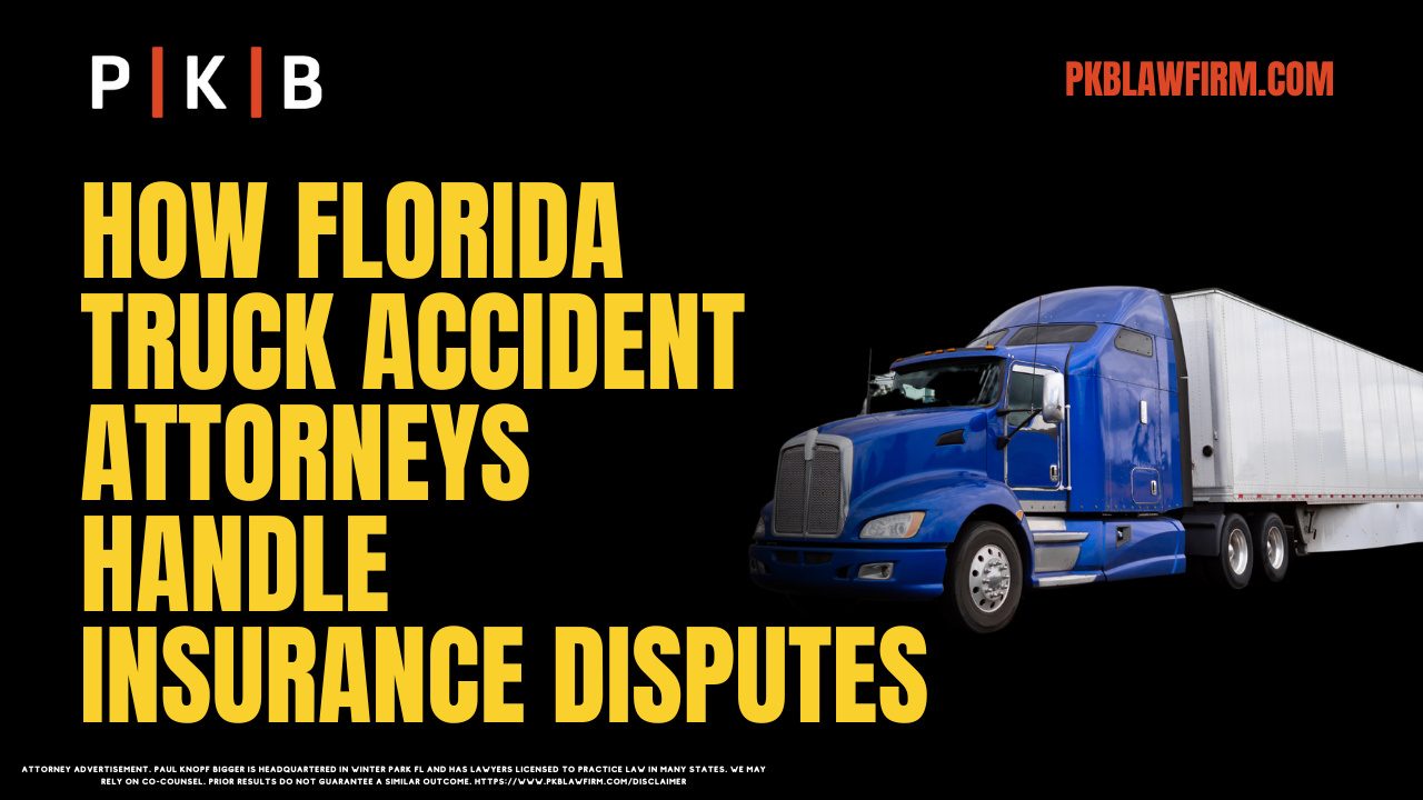 Truck accidents often lead to severe injuries, extensive property damage, and complex legal challenges. Among these challenges, insurance disputes in truck accidents are some of the most frustrating and intricate issues victims face. Florida law provides a framework for resolving such disputes, but navigating it effectively requires the expertise of skilled truck accident attorneys. At Paul | Knopf | Bigger, we specialize in helping victims secure the compensation they deserve by handling every aspect of insurance disputes with precision and determination.