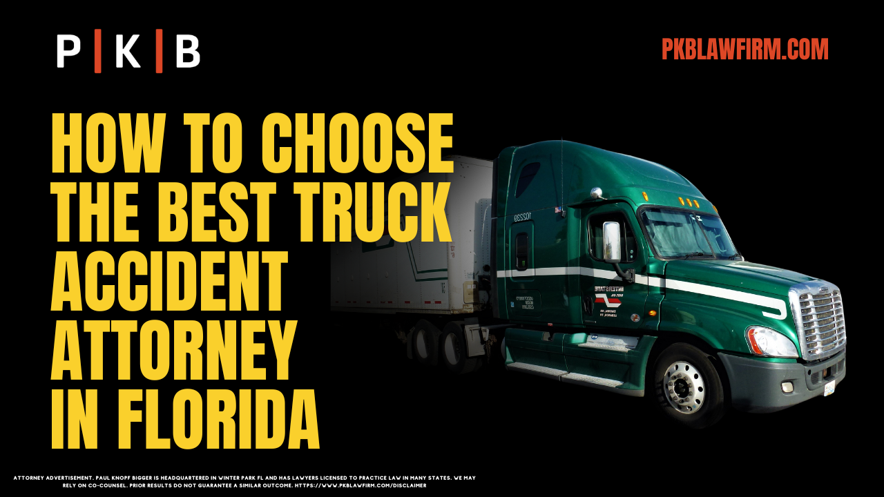 When facing the aftermath of a truck accident in Florida, selecting the best truck accident attorney in Florida is a critical decision that can significantly impact the outcome of your case. With the complexities of trucking laws and insurance policies, having a trusted and experienced legal team, such as Paul | Knopf | Bigger, by your side is essential. In this comprehensive guide, we’ll help you understand the vital factors to consider when choosing the right legal representation for your case.