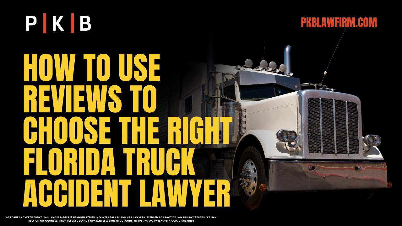 When dealing with the aftermath of a truck accident, choosing the right attorney can make all the difference in the outcome of your case. Reviews from past clients provide invaluable insights into a lawyer’s expertise, professionalism, and success rate. This article will guide you on how to leverage Florida truck accident lawyer reviews to select the right attorney, like those at Paul | Knopf | Bigger, who can help secure the compensation you deserve. Call us now at (800) 434-4327.