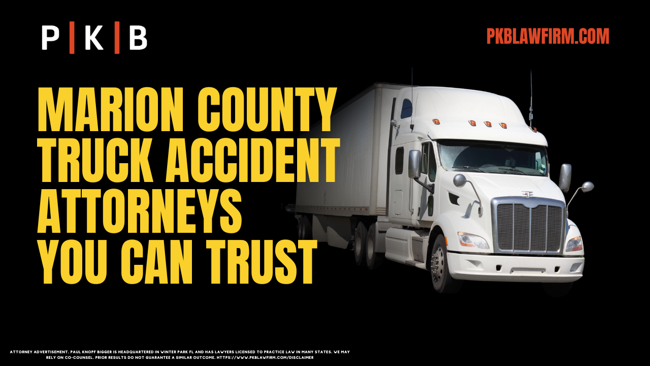 Were you recently involved in a collision with an 18-wheeler in Marion County? If a truck driver or trucking company caused your accident, you may be entitled to significant compensation for your injuries and financial losses. However, trucking companies and their insurers often employ aggressive tactics to minimize or deny liability. That’s where the experienced Marion County truck accident attorneys at our firm step in to advocate for your rights.