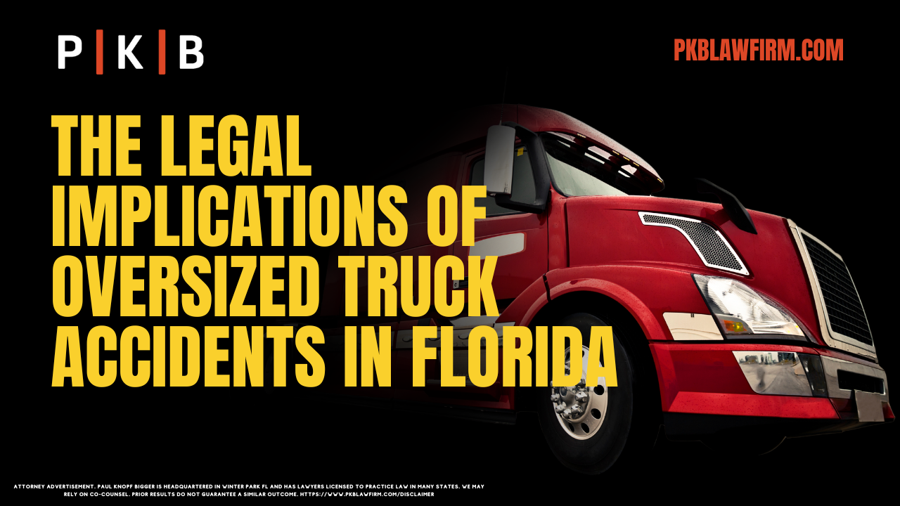 Oversized trucks are a vital part of Florida's transportation industry, but their significant size and weight can lead to devastating accidents. At Paul | Knopf | Bigger, we understand the complexities surrounding oversized trucks causing accidents and are here to provide legal guidance to victims seeking justice. This article explores the legal implications of these accidents and how you can protect your rights if you've been affected.