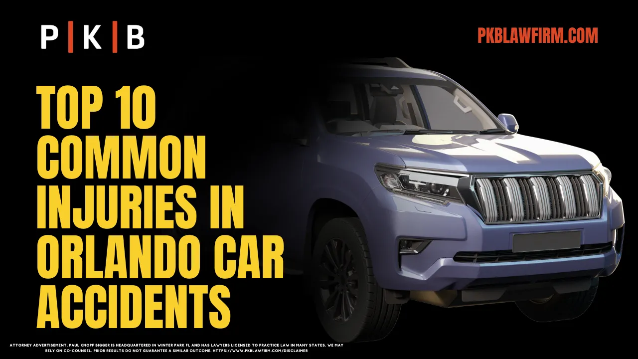 Car accidents are an unfortunate reality on Orlando’s busy streets. These incidents often lead to common car accident injuries that can disrupt lives, cause immense pain, and require costly medical treatments. At Paul | Knopf | Bigger, we specialize in helping victims of car accidents recover the compensation they deserve. Below, we outline the ten most frequent injuries sustained in Orlando car accidents and the steps you should take if you've been injured.