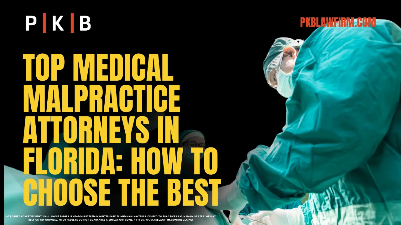 Medical malpractice cases require expertise, diligence, and a deep understanding of Florida law. When your health, future, and well-being are at stake, selecting the top medical malpractice attorneys in Florida can make all the difference. At Paul | Knopf | Bigger, we specialize in delivering exceptional legal representation tailored to those harmed by medical negligence. Our proven track record and client-focused approach ensure your voice is heard and your case is handled with the utmost care. Call us now at (800) 434-4327.