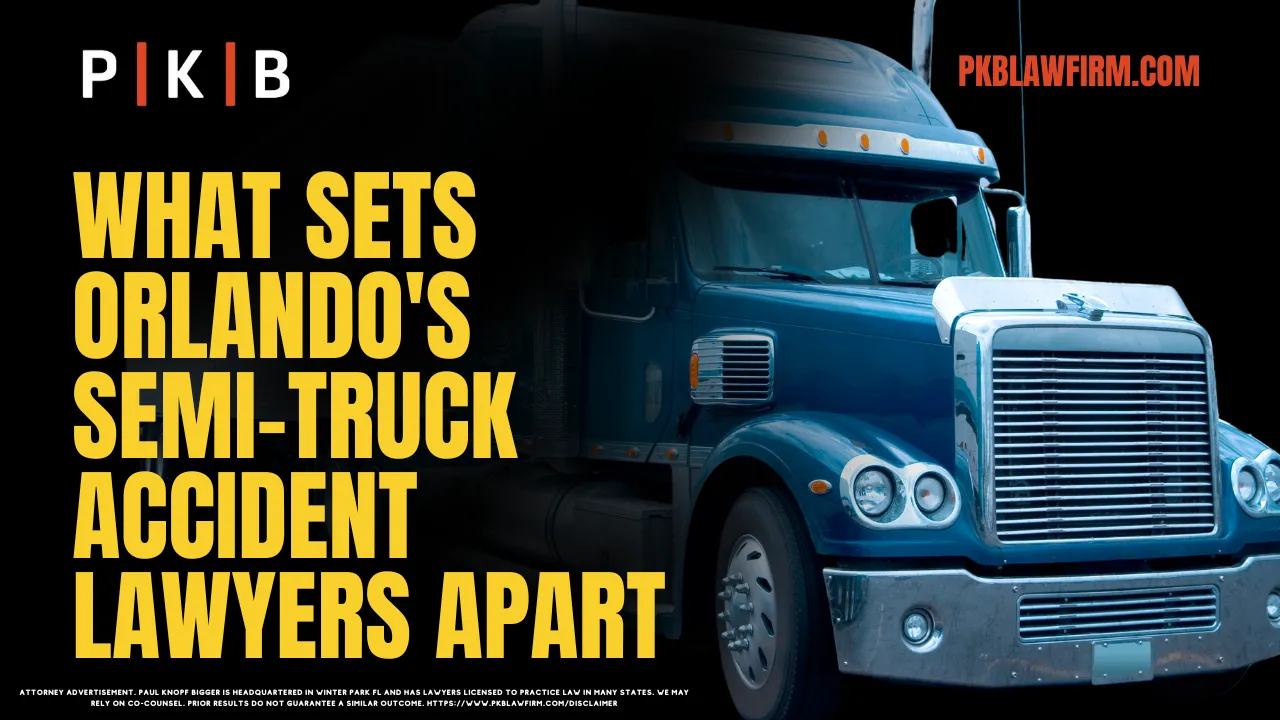 When it comes to navigating the complexities of semi-truck accident cases, choosing the right Orlando semi-truck accident lawyer can make all the difference. At Paul | Knopf | Bigger, we pride ourselves on offering unparalleled legal expertise and unwavering dedication to ensuring justice for our clients. This article delves into what sets us apart and why we are the top choice for victims seeking justice in Orlando.