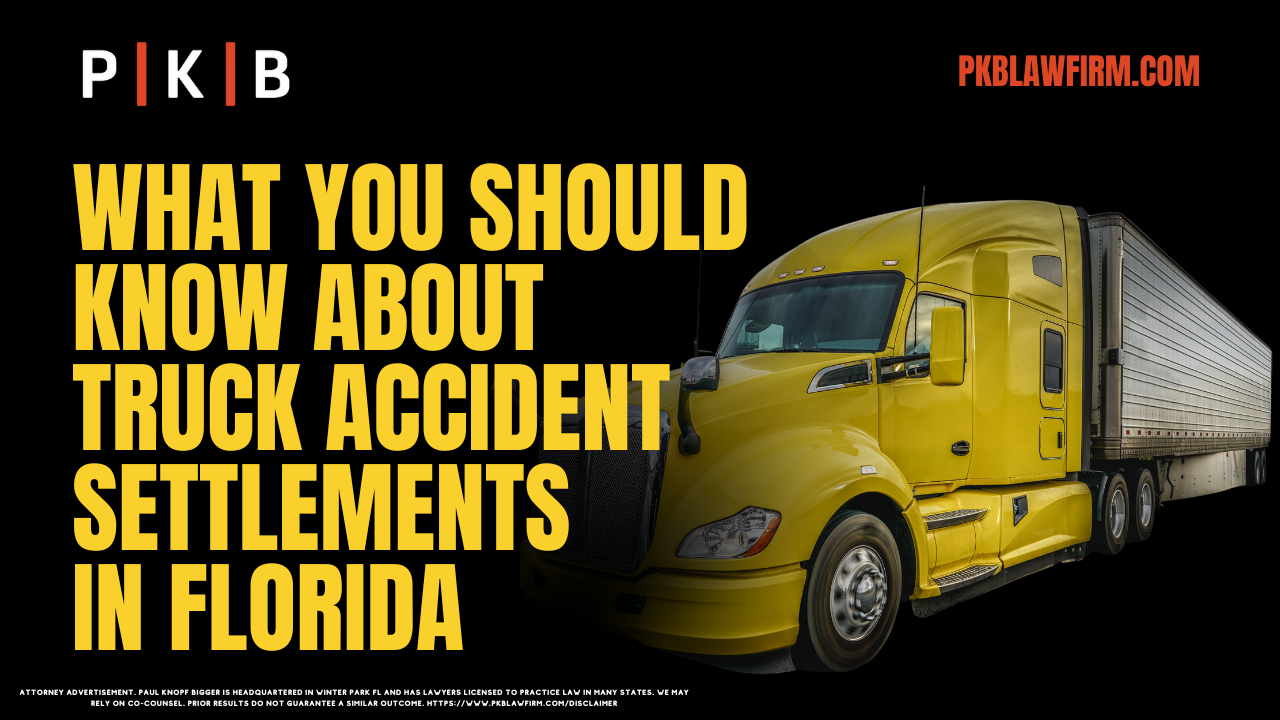 When involved in a truck accident in Florida, the process of seeking compensation can be complex and overwhelming. Understanding the key aspects of Florida truck accident settlements is essential for safeguarding your rights and securing the compensation you deserve. At Paul | Knopf | Bigger, we specialize in representing truck accident victims, ensuring justice is served.