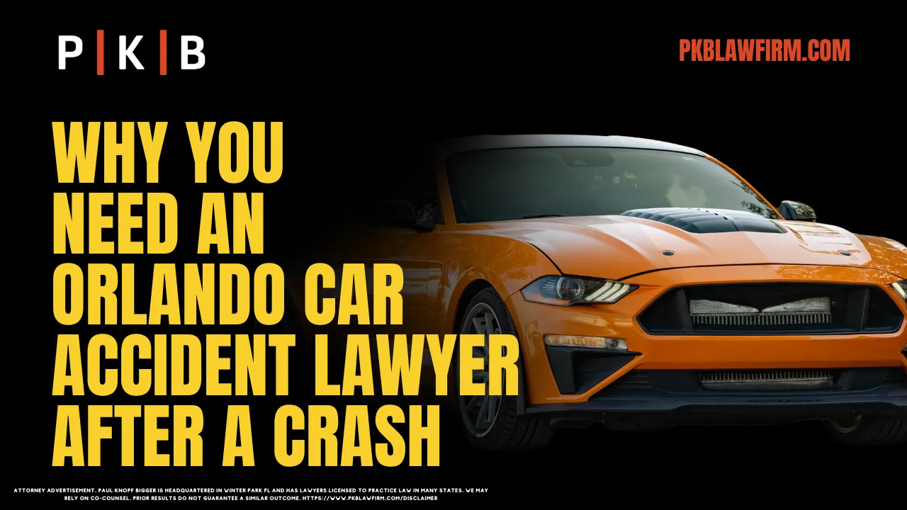 Car accidents are unexpected and life-changing events that can leave victims overwhelmed and unsure of what to do next. If you or a loved one has been involved in a car accident in Orlando, securing the services of a car accident lawyer Orlando is critical to protect your rights, secure fair compensation, and navigate the complexities of Florida's legal system. At Paul | Knopf | Bigger, we specialize in representing car accident victims and ensure that justice is served.